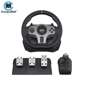 PXN V9 Gaming PC Steering Wheel with Pedals and Gears, 270/900 Degree Steering Wheel with Vibration Feeback, Steering Wheels for PS4, PS3, PC, NS Switch, Tool App