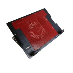 Crush laptop cooling pad - model C-1000, foldable from Crush with one fan and light, multi-colored, 1000 rpm, compatible with laptops and notebooks - black.