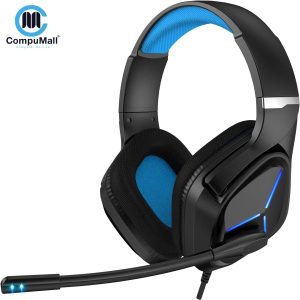 Nulliplex L1 Gaming Headset, 7.1 Surround Sound PS4 Headset with Microphone, For Games, PC Headphones, Heavy Bass, Telescopic, Noise Isolation, Wired, FPS Compatible, LED Light,