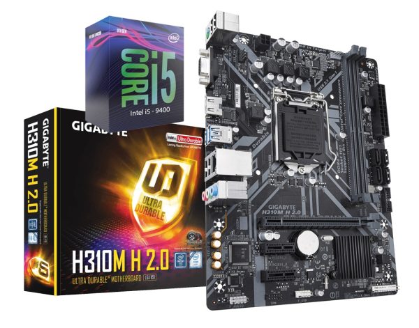 Intel® Core™ i5-9400 Processor (9M Cache, up to 4.10 GHz ) + Gigabyte H310 + Phantom HF-400 RGB CPU Air Cooler